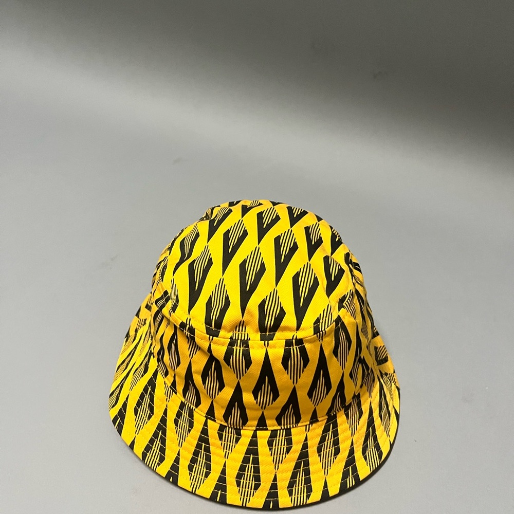 Paco Rabanne Yellow and Black Patterned Hat - Picture 3 of 4